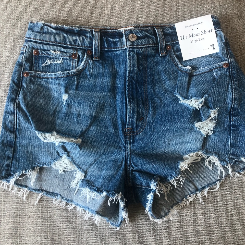 Abercrombie & Fitch Mom Fit Jean Shorts